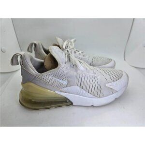 Nike Air Max 270 Shoes Women’s 5 Triple White Athletic Running Workout Sneakers